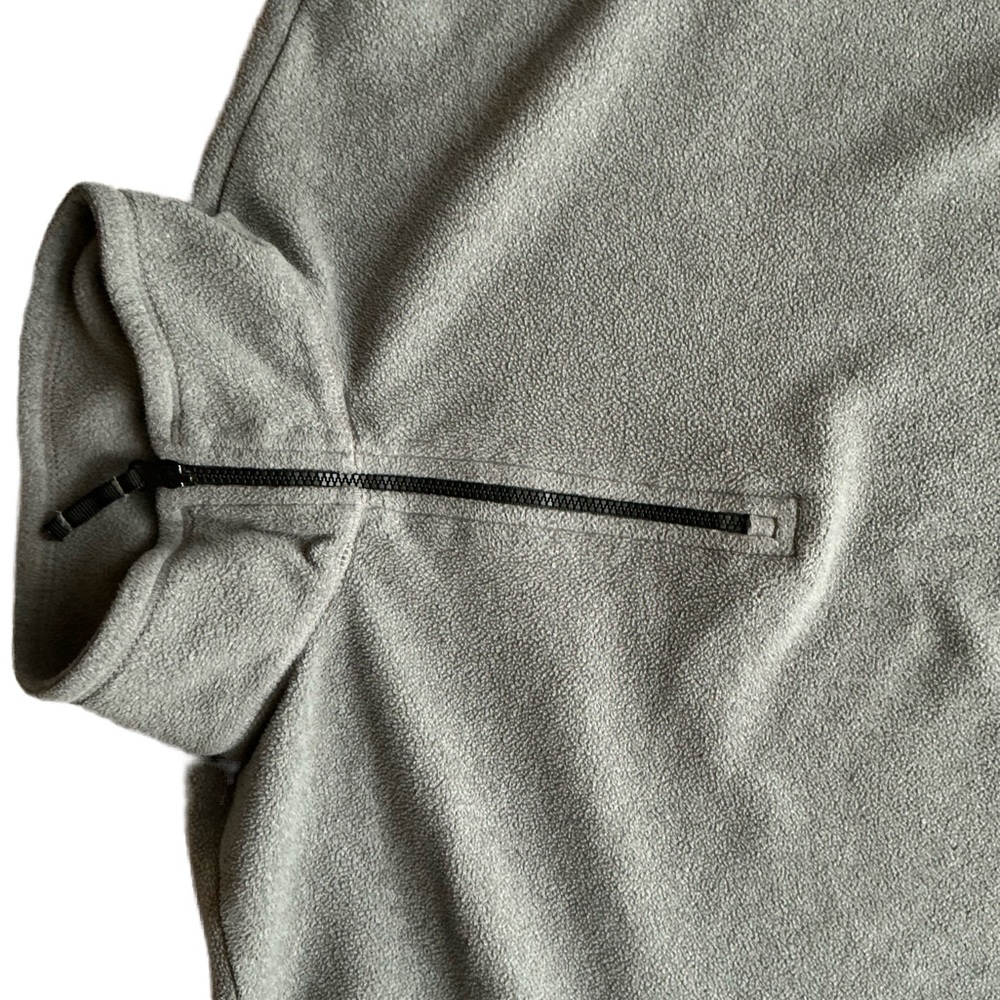 Lands' End Zip-Up Sweater gray layer Normcore · Minimalist · Vintage fleece